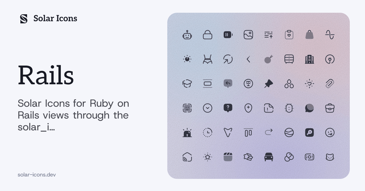 Rails | Solar Icons