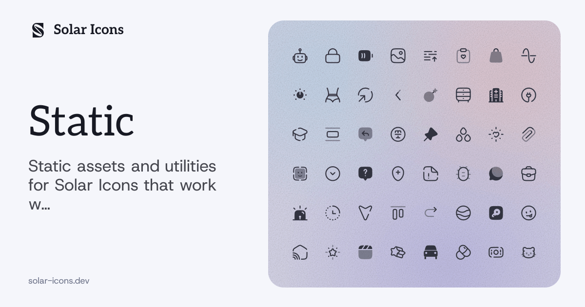 Static | Solar Icons